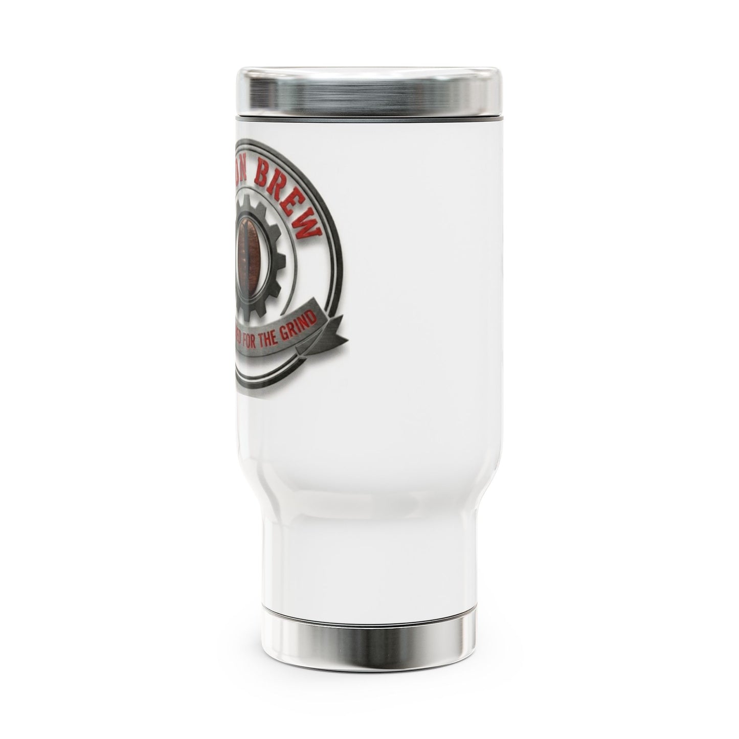 Piston Brew 14oz Stainless Steel Travel Mug with Handle